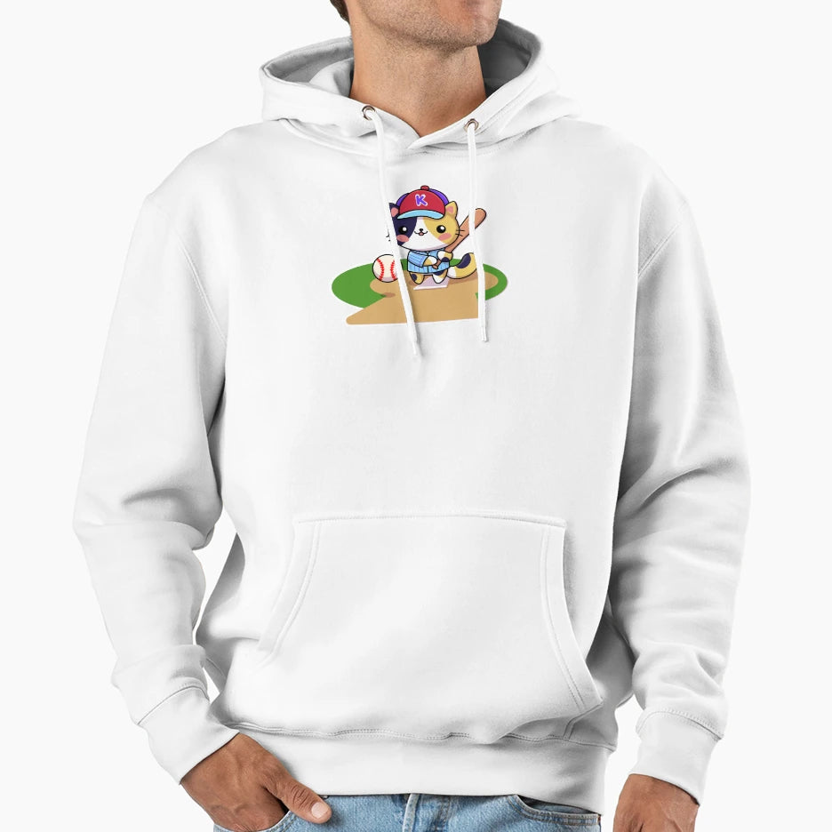 6 Baseball Cat Hoodie - Minimalist Print Unisex - T-Shirt, Sweatshirt, Hoodie