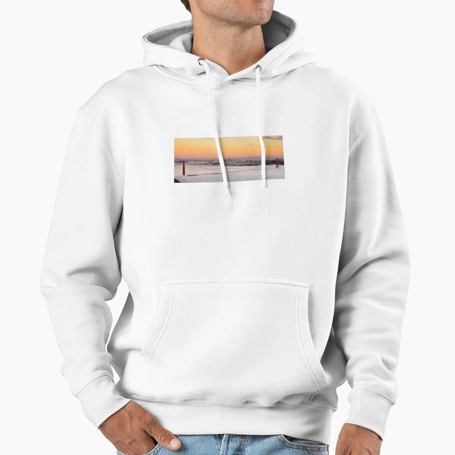San Francisco Sunset Golden Gate Bridge Hoodie - Graphic Print Unisex - T-Shirt, Sweatshirt, Hoodie