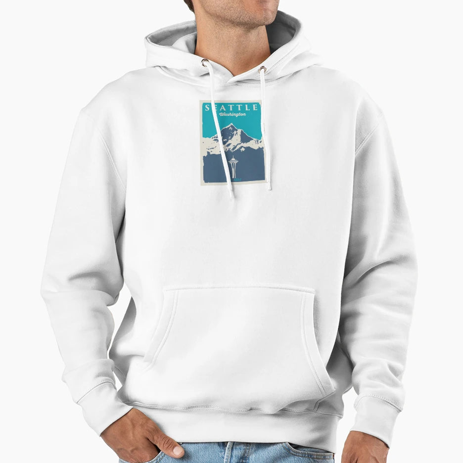 Seattle Washington Hoodie - Custom Art Print Unisex - T-Shirt, Sweatshirt, Hoodie