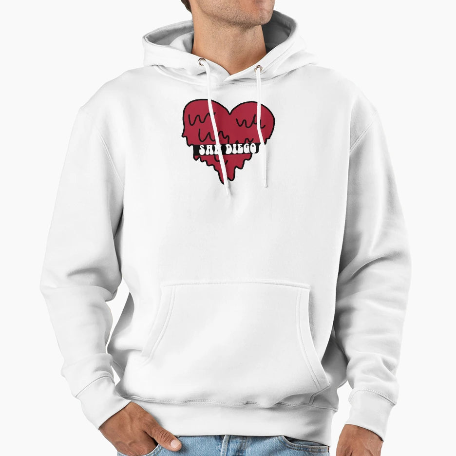 San Diego State Heart Hoodie - Casual Everyday Wear Unisex - T-Shirt, Sweatshirt, Hoodie