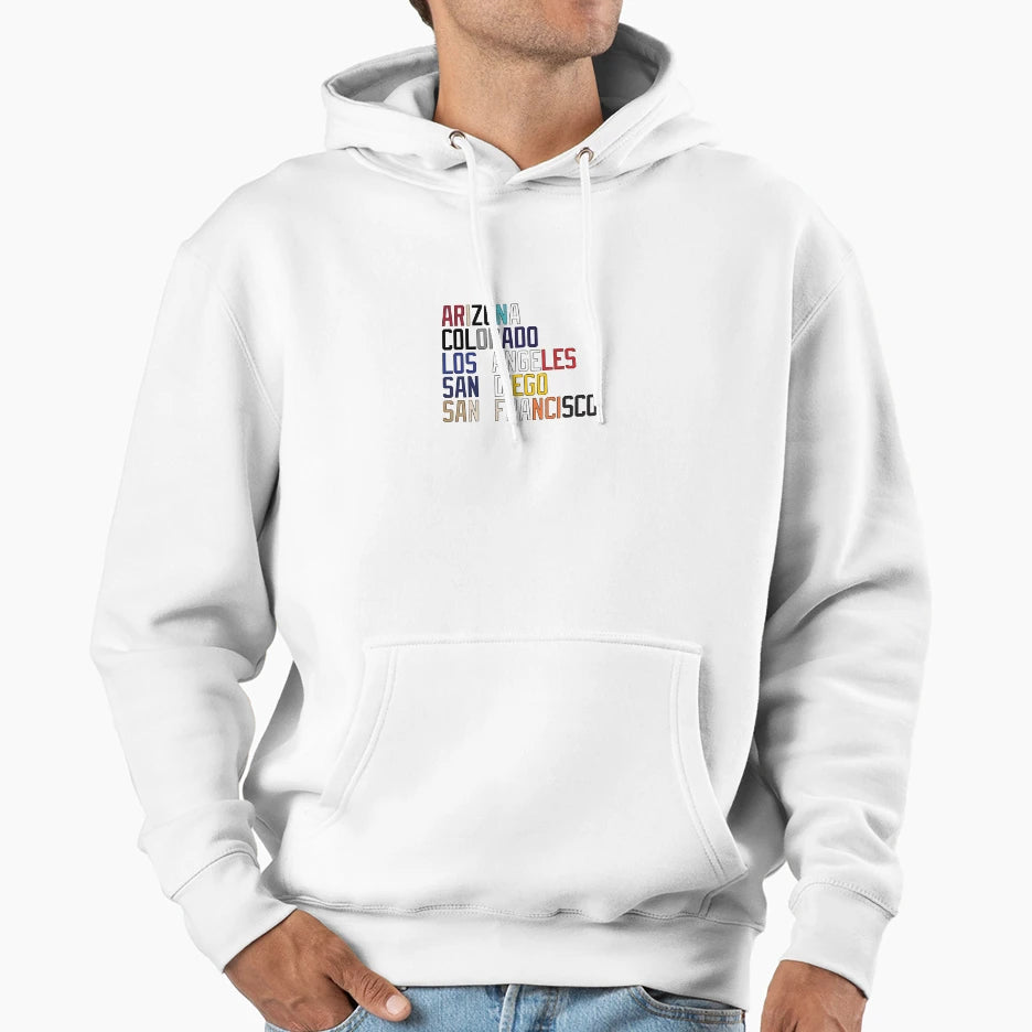 Nl West Team Colors And Locations Hoodie - Trendy Graphic Unisex - T-Shirt, Sweatshirt, Hoodie