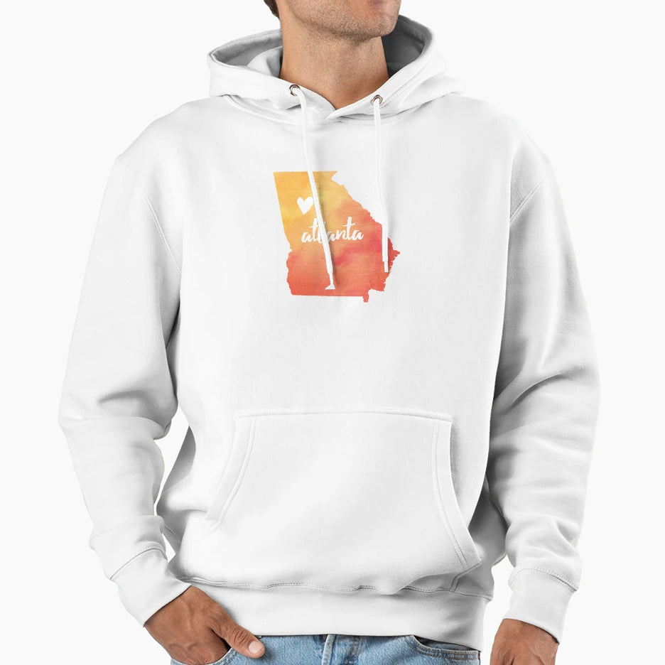 Atlanta Ga Hoodie - Graphic Print Unisex - T-Shirt, Sweatshirt, Hoodie