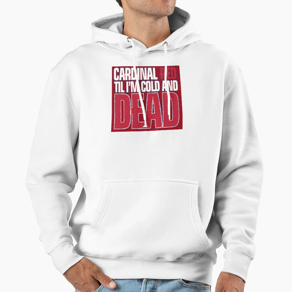 Cardinal Red Baseball Hoodie - Graphic Print Men Women - T-Shirt, Sweatshirt, Hoodie