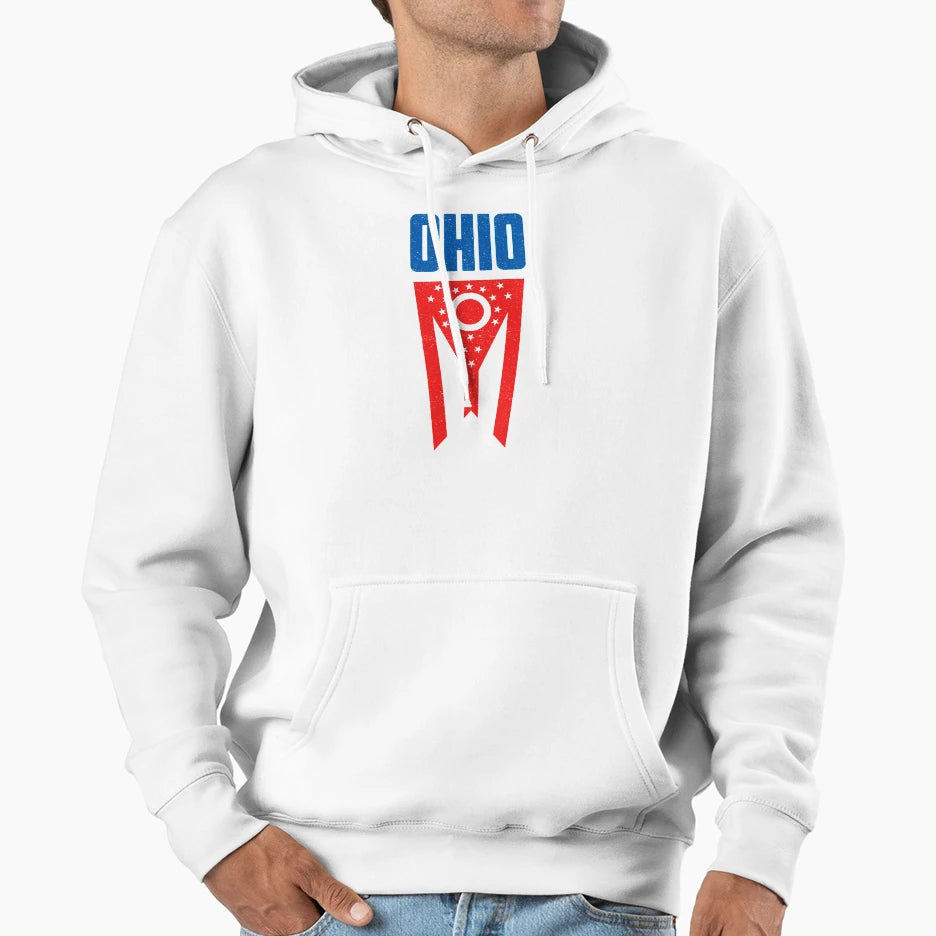 Flag Ohio Us State Hoodie - Streetwear Style for Adults - T-Shirt, Sweatshirt, Hoodie