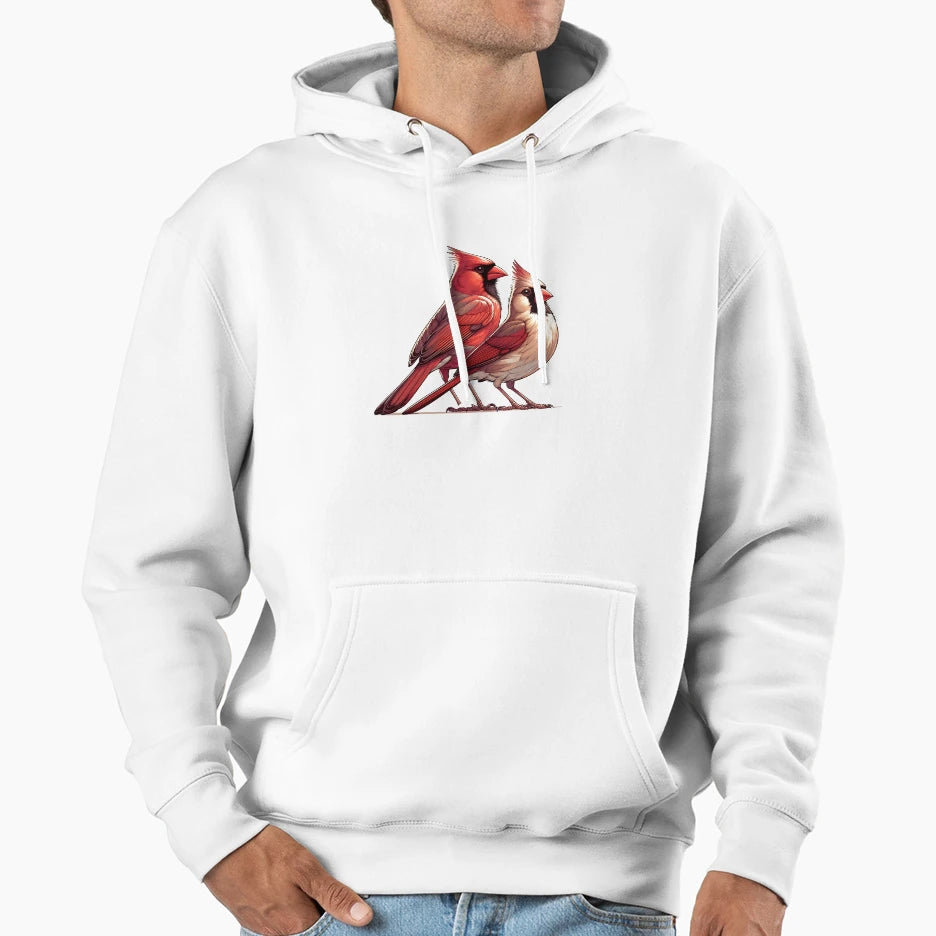 Copy Northern Cardinal Pair Hoodie - Casual Everyday Wear for Adults - T-Shirt, Sweatshirt, Hoodie