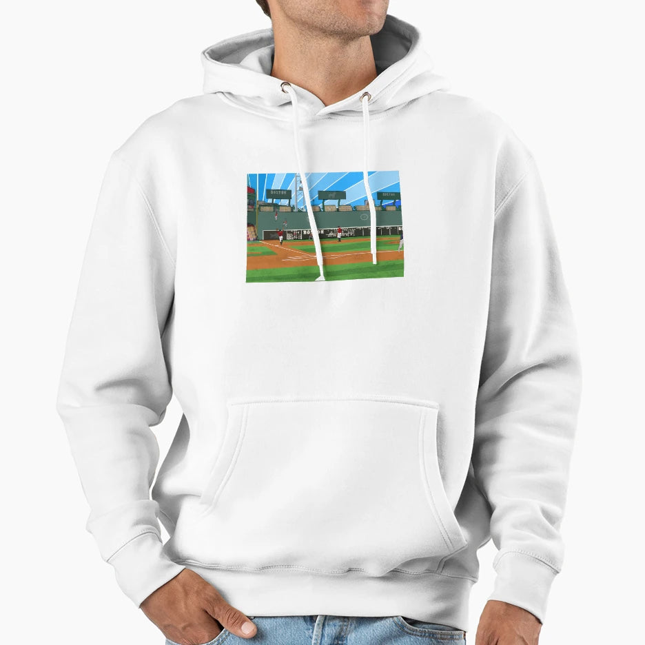 Climbing Green Monster Fenway Park Hoodie - Minimalist Print Unisex - T-Shirt, Sweatshirt, Hoodie