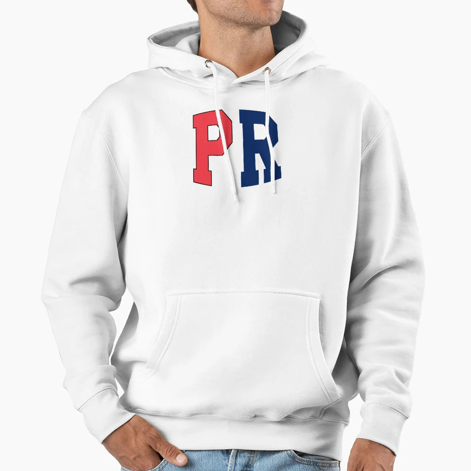 Puerto Rico State Abbreviation Hoodie - Minimalist Print for Adults - T-Shirt, Sweatshirt, Hoodie