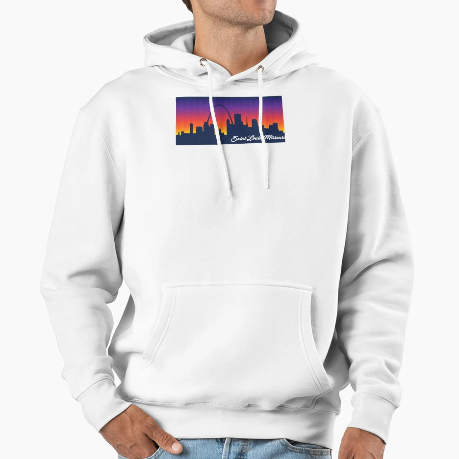 Stl Sunset Hoodie - Graphic Print Unisex - T-Shirt, Sweatshirt, Hoodie
