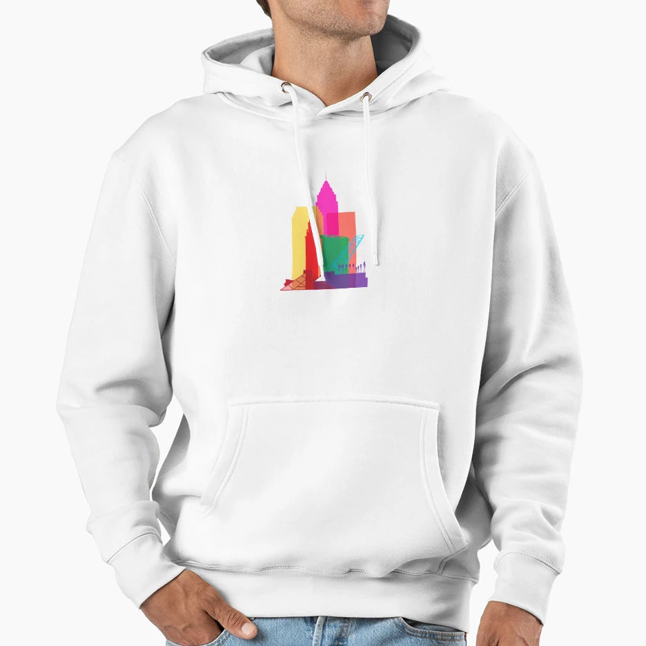 Cle Skyline Hoodie - Fun Novelty Design Men Women - T-Shirt, Sweatshirt, Hoodie