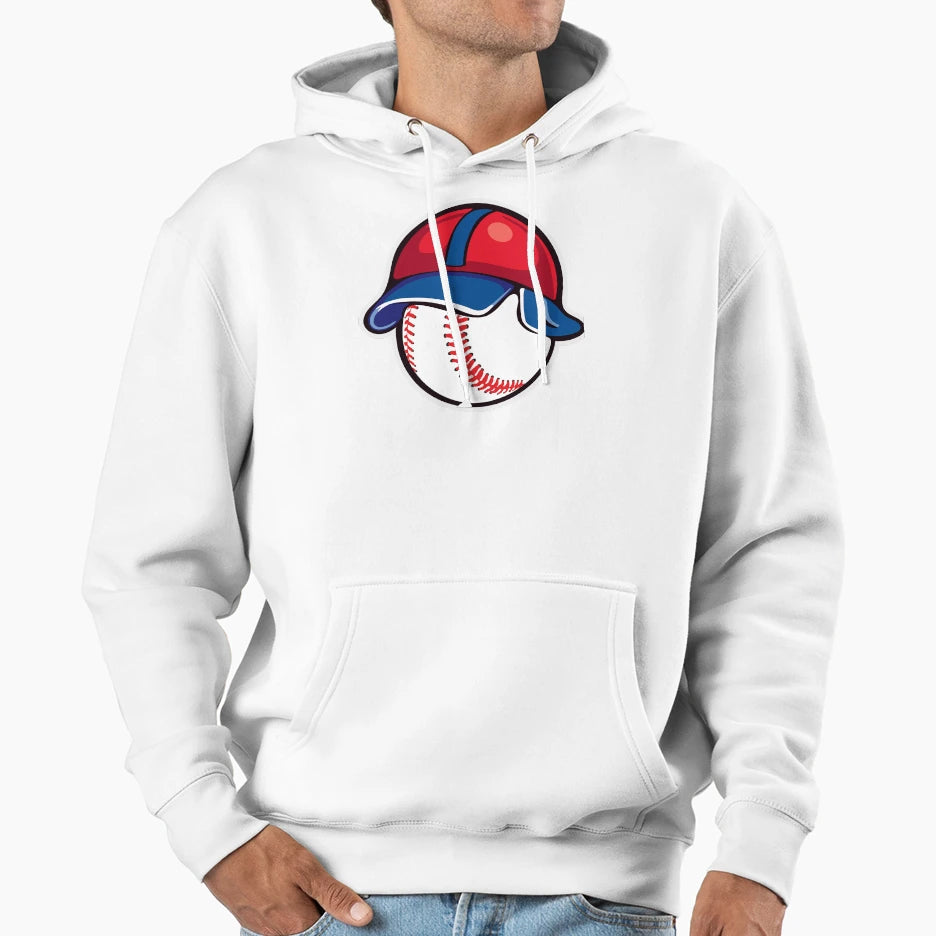 Baseball Ball Mascotte Hoodie - Casual Everyday Wear Men Women - T-Shirt, Sweatshirt, Hoodie