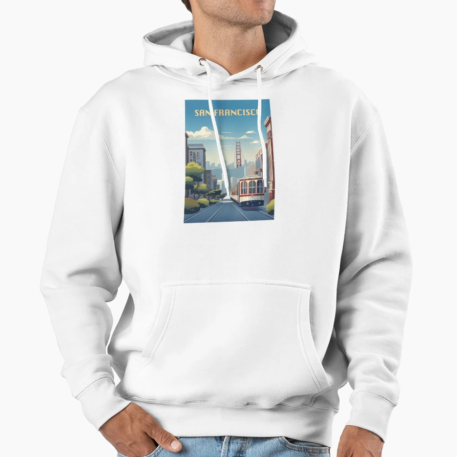 San Francisco California Usa Travel Hoodie - Casual Everyday Wear Unisex - T-Shirt, Sweatshirt, Hoodie