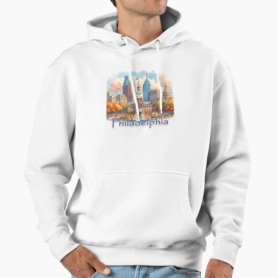 Welcome To Philadelphia Hoodie - Casual Everyday Wear Unisex - T-Shirt, Sweatshirt, Hoodie