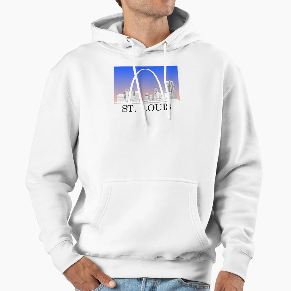 Downtown St Louis City River Front Hoodie - Streetwear Style Unisex - T-Shirt, Sweatshirt, Hoodie