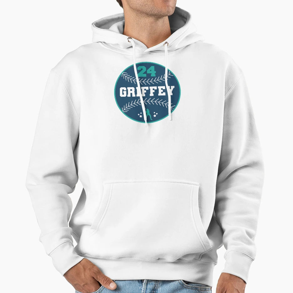 24 Ken Griffey Jr Seattle Redro Hoodie - Custom Art Print Men Women - T-Shirt, Sweatshirt, Hoodie