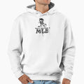 Meow League Basseball Mlb Cat Hoodie - Casual Everyday Wear for Adults - T-Shirt, Sweatshirt, Hoodie