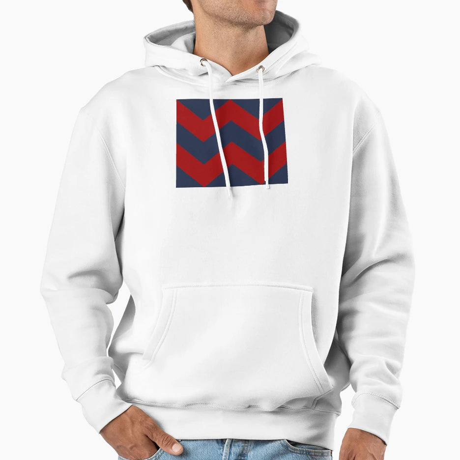 Red Navy Chevrons Hoodie - Casual Everyday Wear Unisex - T-Shirt, Sweatshirt, Hoodie