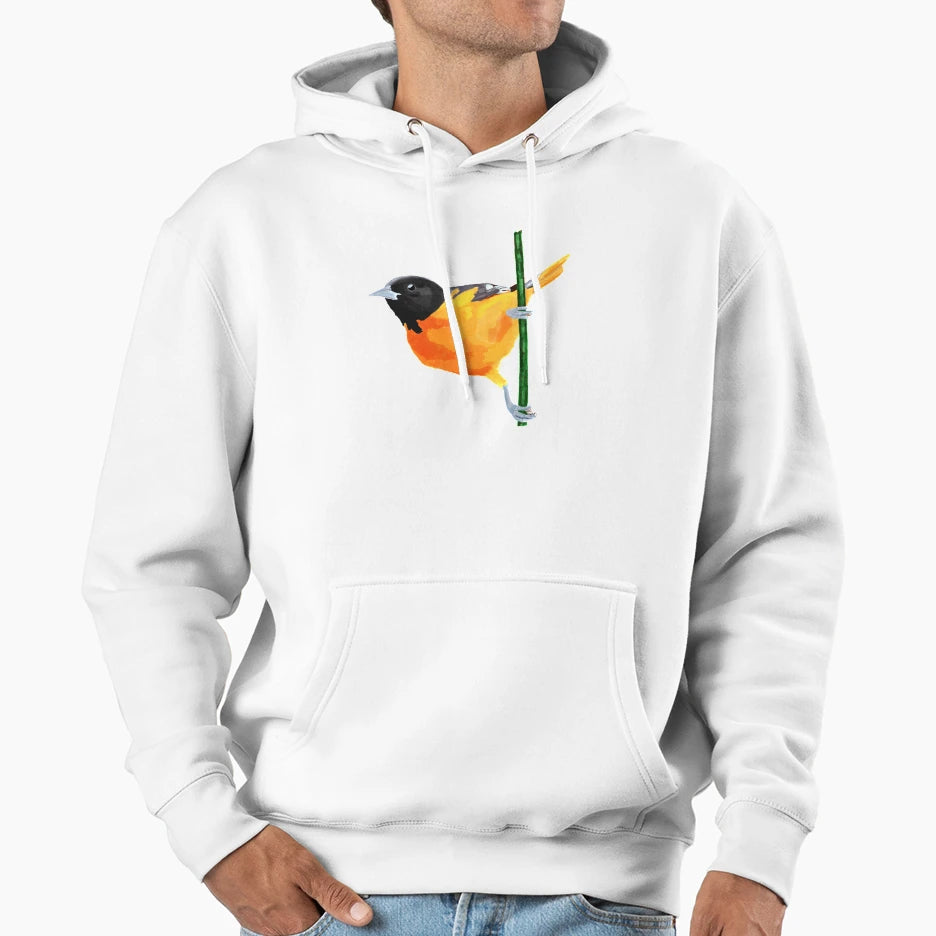 Northern Oriole Bird Watercolor Yellow And Hoodie - Unique Graphic Unisex - T-Shirt, Sweatshirt, Hoodie
