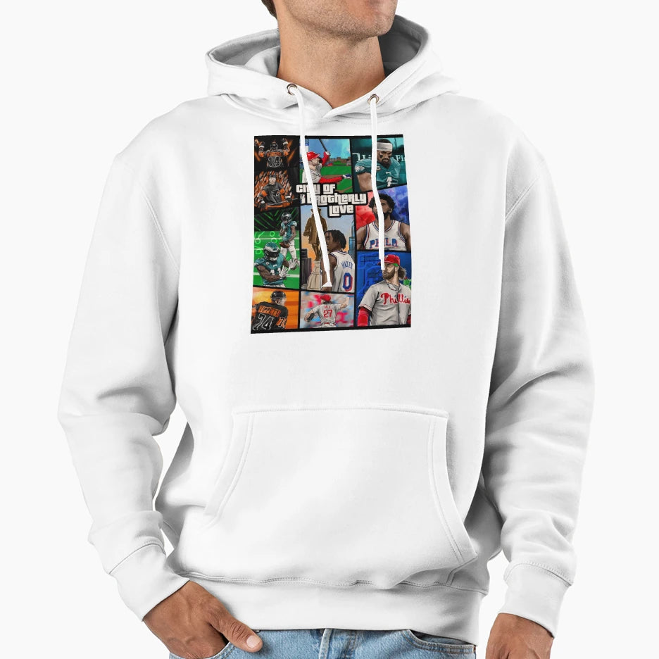 Brotherly Love V Hoodie - Graphic Print Unisex - T-Shirt, Sweatshirt, Hoodie