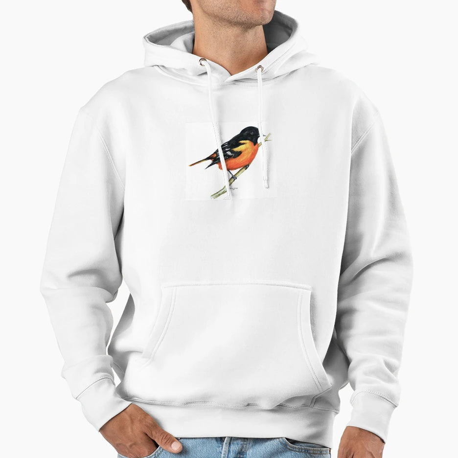 Male Baltimore Oriole Hoodie - Aesthetic Graphic Men Women - T-Shirt, Sweatshirt, Hoodie