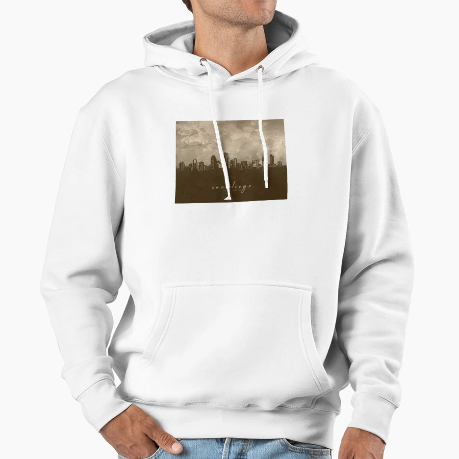 San Diego Skyline Hoodie - Custom Art Print for Adults - T-Shirt, Sweatshirt, Hoodie