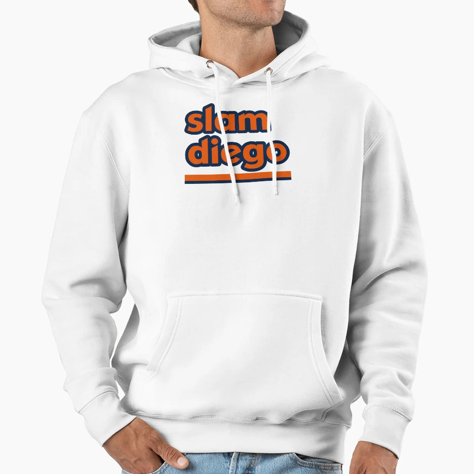 Slam Diego Orange And Blue Hoodie - Trendy Graphic Men Women - T-Shirt, Sweatshirt, Hoodie
