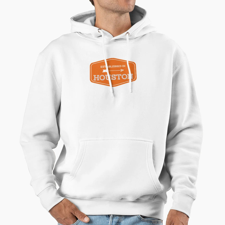 Established Houston Texas Hoodie - Novelty Apparel Unisex - T-Shirt, Sweatshirt, Hoodie