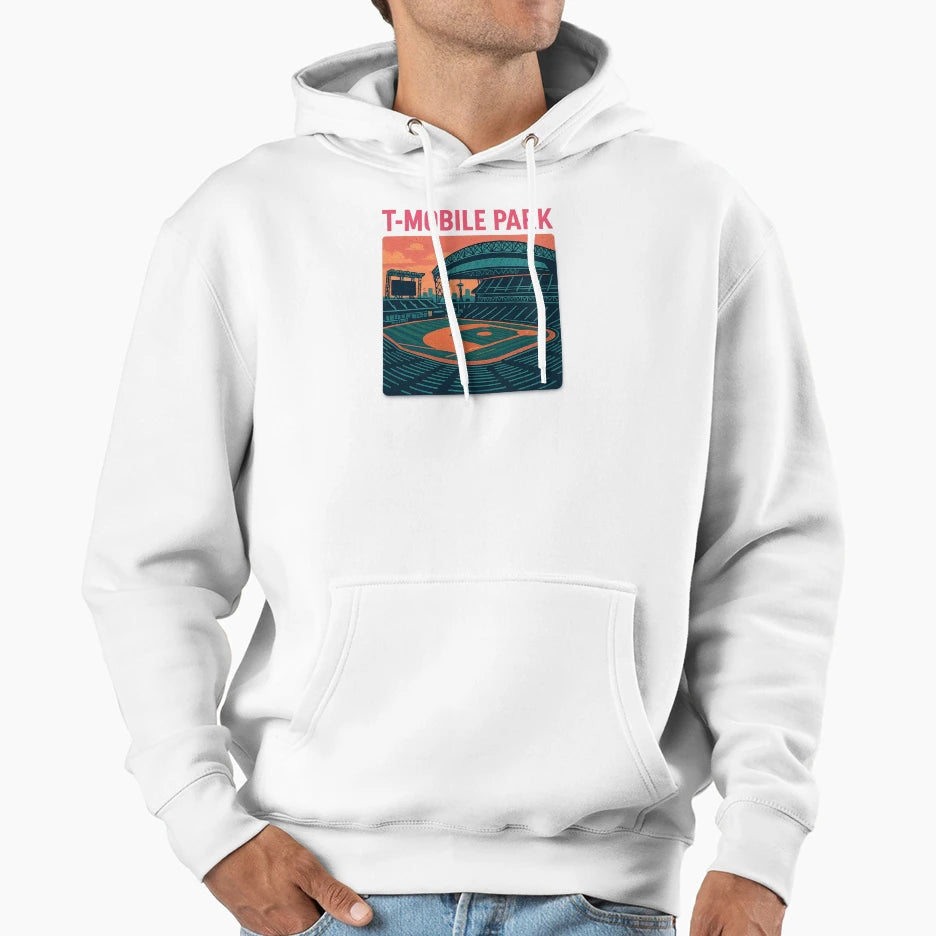 T Mobile Park Seattle Skyline Hoodie - Casual Everyday Wear for Adults - T-Shirt, Sweatshirt, Hoodie