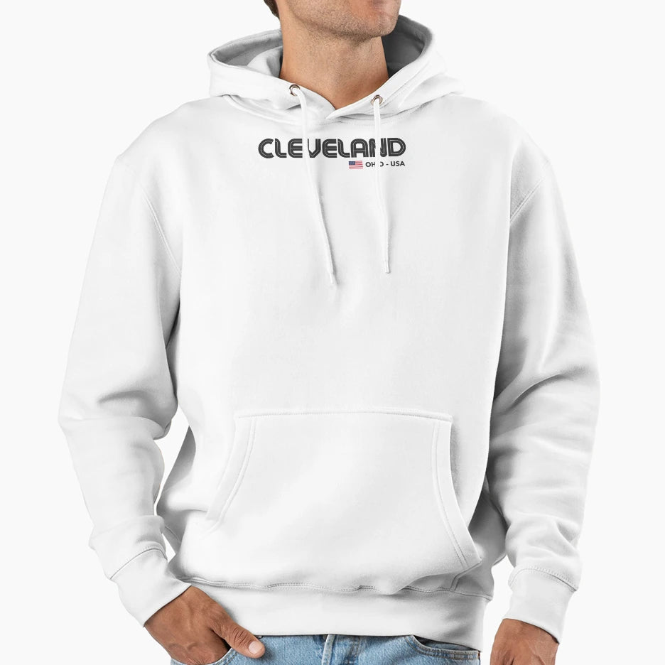 Cleveland Ohio Usa Hoodie - Unique Graphic for Adults - T-Shirt, Sweatshirt, Hoodie