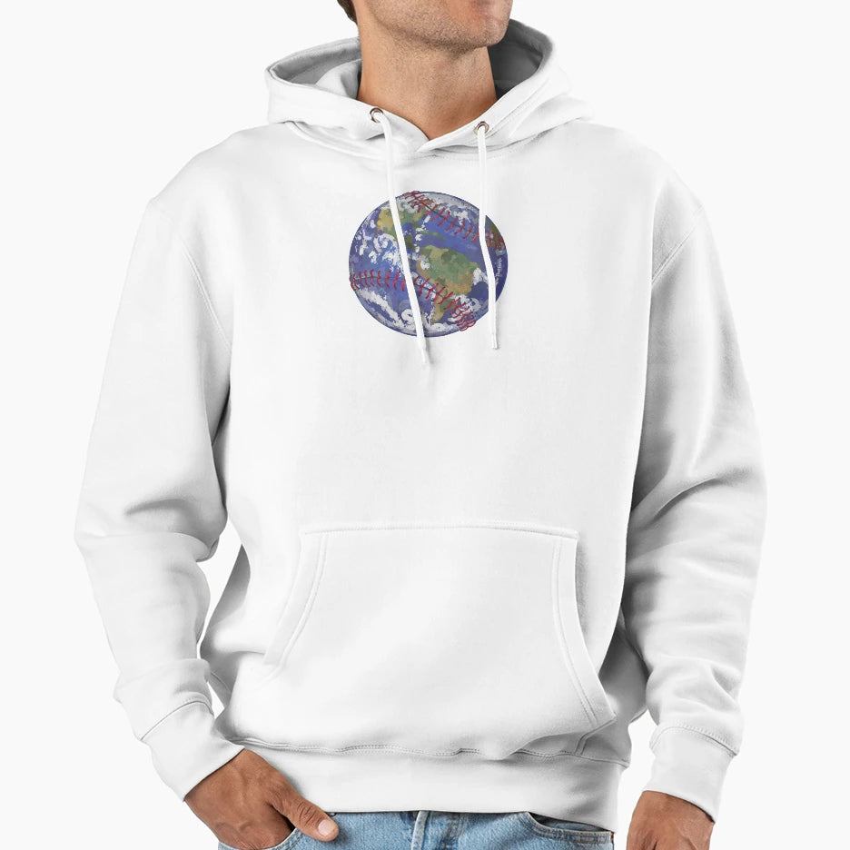 Baseball Earth Hoodie - Trendy Graphic Unisex - T-Shirt, Sweatshirt, Hoodie
