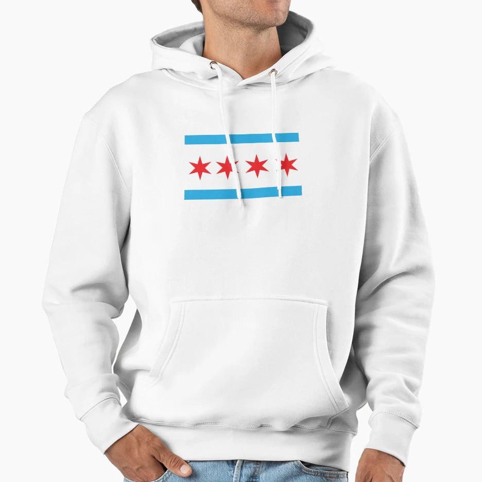 Chicago Flag Hoodie - Streetwear Style Men Women - T-Shirt, Sweatshirt, Hoodie