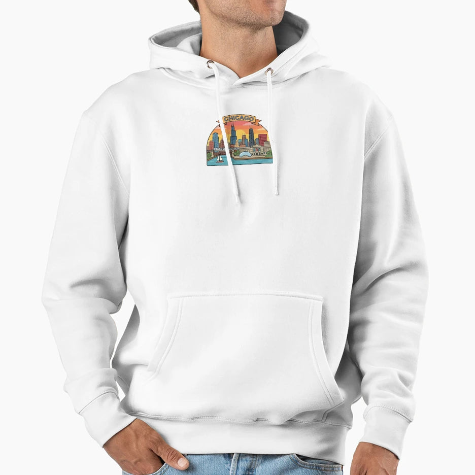 Chicago Hoodie - Unique Graphic for Adults - T-Shirt, Sweatshirt, Hoodie