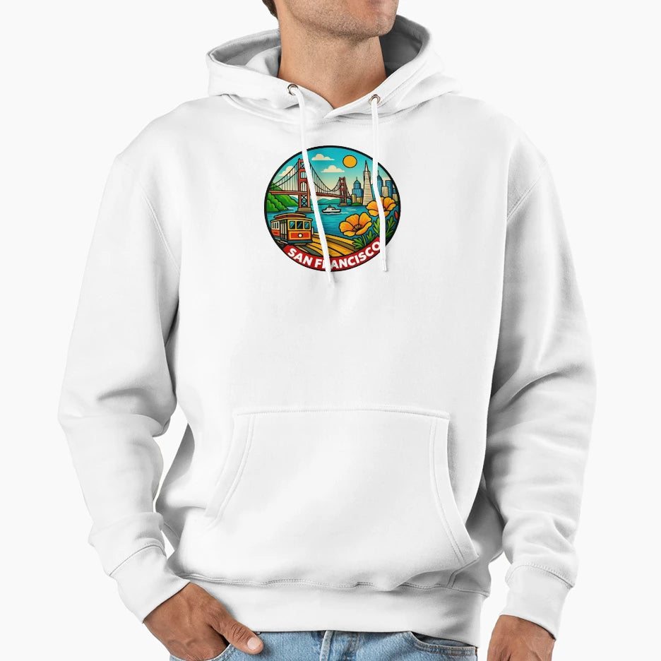 San Francisco California Golden Gate Hoodie - Aesthetic Graphic Men Women - T-Shirt, Sweatshirt, Hoodie