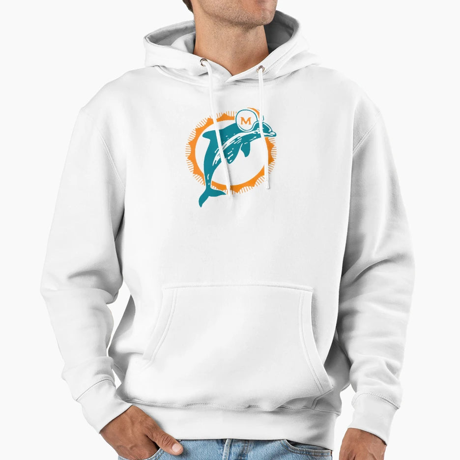 Dolphins Hoodie - Novelty Apparel for Adults - T-Shirt, Sweatshirt, Hoodie