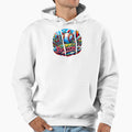 Boston Baseball Cityscape Badge Hoodie - Graphic Print Unisex - T-Shirt, Sweatshirt, Hoodie