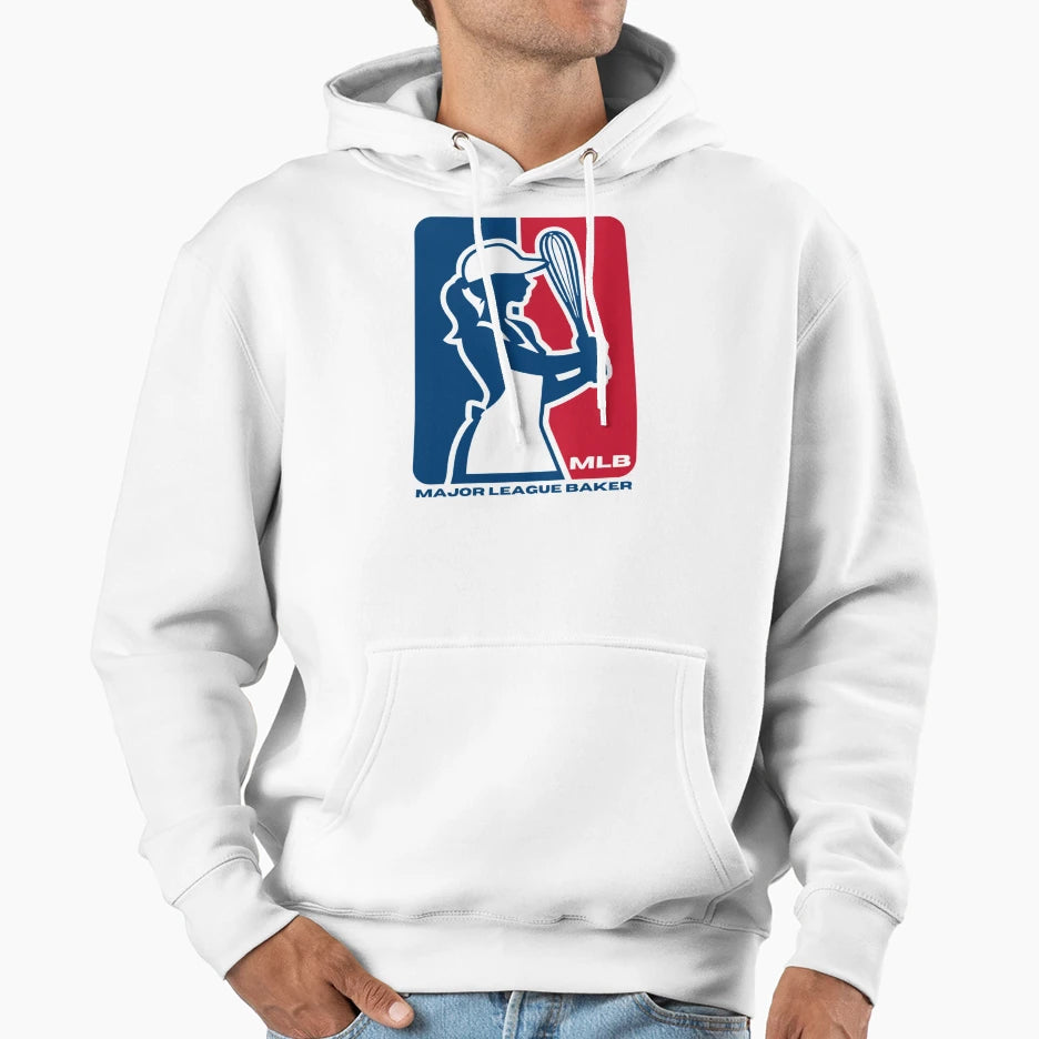 Major League Baker Mlb Logo Hoodie - Casual Everyday Wear for Adults - T-Shirt, Sweatshirt, Hoodie