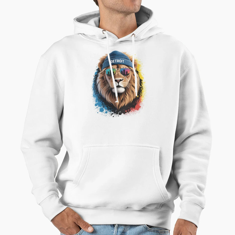 Detroit Lion Hoodie - Casual Everyday Wear Men Women - T-Shirt, Sweatshirt, Hoodie