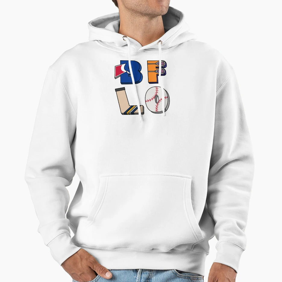 Bflo Buffalo Ny Sports Fans Hoodie - Novelty Apparel Unisex - T-Shirt, Sweatshirt, Hoodie