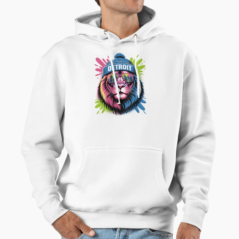 Detroit Lion Hoodie - Unique Graphic Men Women - T-Shirt, Sweatshirt, Hoodie