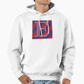 Letter E Americana Old Glory Red And Blue Hoodie - Minimalist Print Unisex - T-Shirt, Sweatshirt, Hoodie
