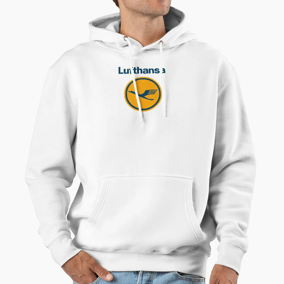 Pixelated Lufthansa Airlines Airline Hoodie - Unique Graphic for Adults - T-Shirt, Sweatshirt, Hoodie