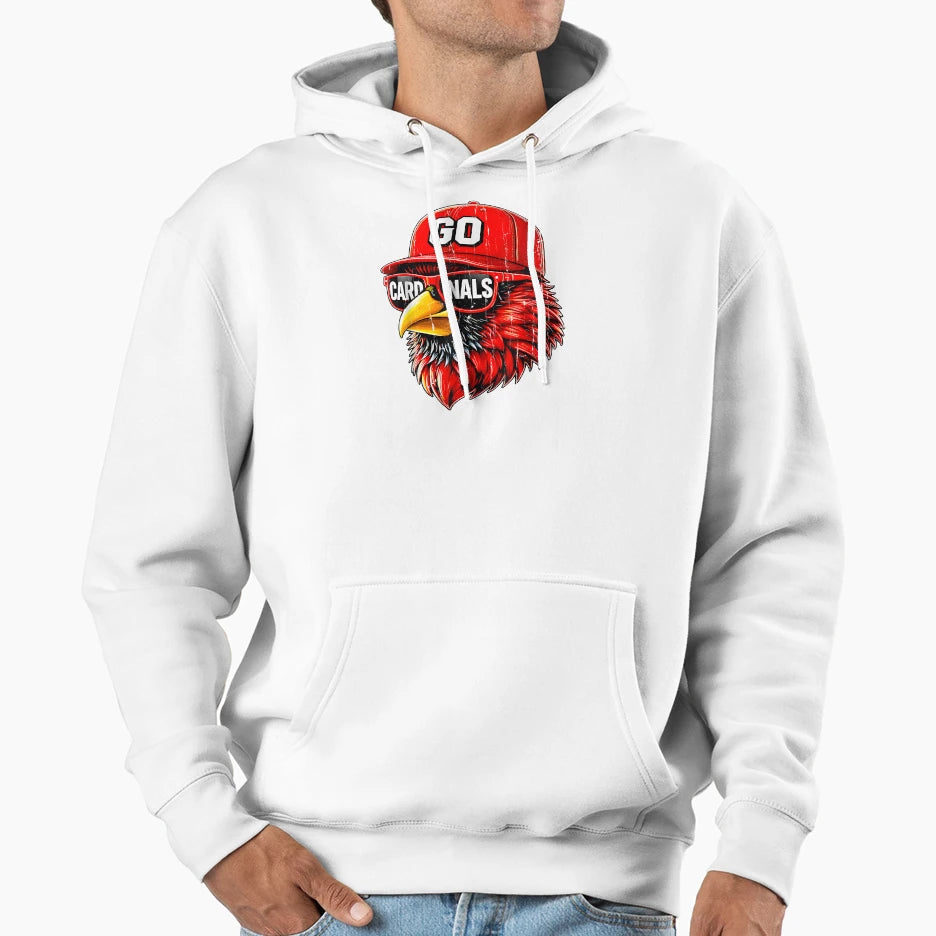 Go Cardinal Hoodie - Fun Novelty Design Unisex - T-Shirt, Sweatshirt, Hoodie