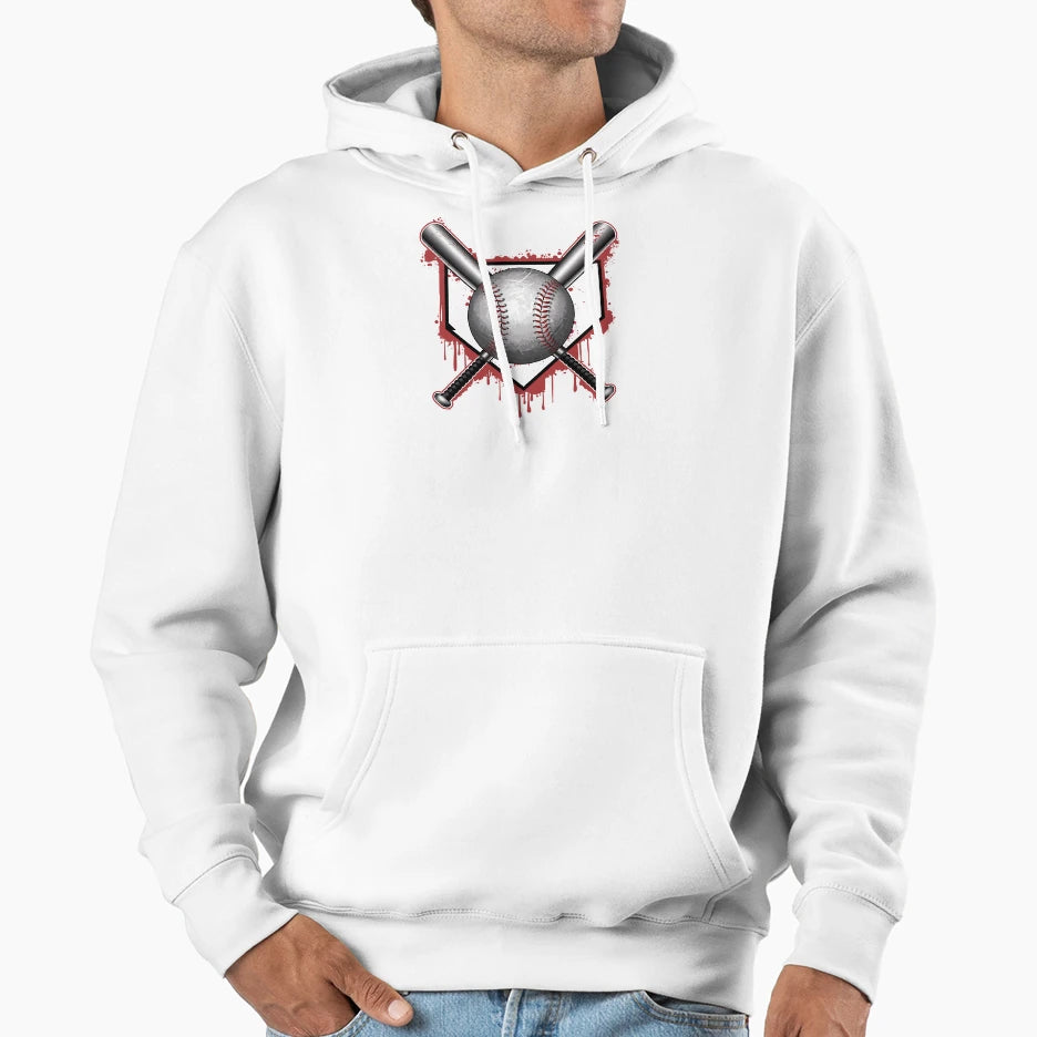 Baseball Crossbats Home Plate Hoodie - Novelty Apparel Unisex - T-Shirt, Sweatshirt, Hoodie