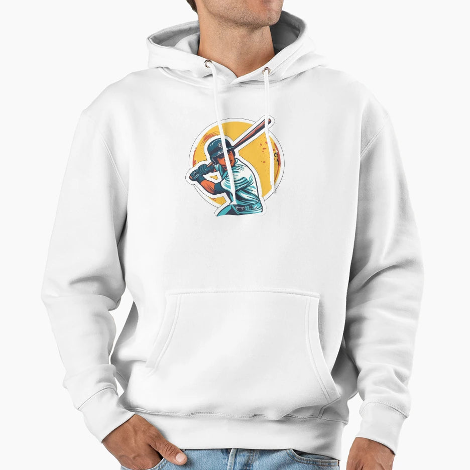 Baseball Charm Hoodie - Casual Everyday Wear Men Women - T-Shirt, Sweatshirt, Hoodie