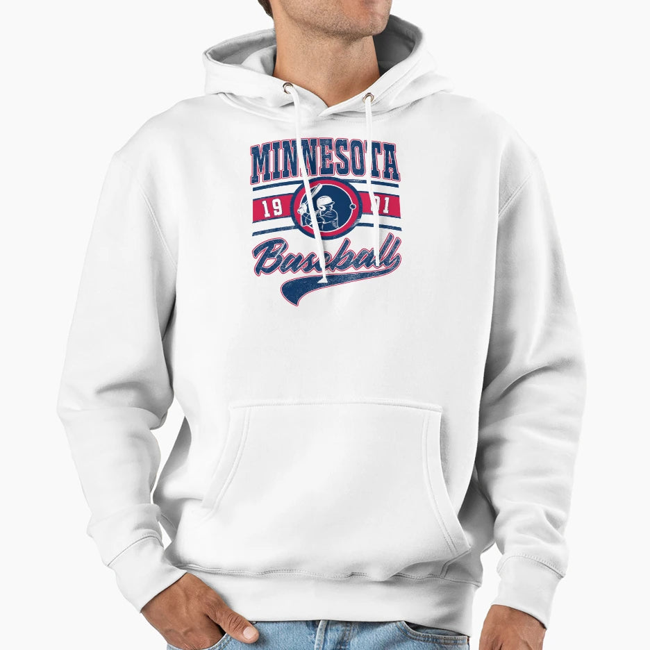 Minnesota Baseball Hoodie - Trendy Graphic Men Women - T-Shirt, Sweatshirt, Hoodie