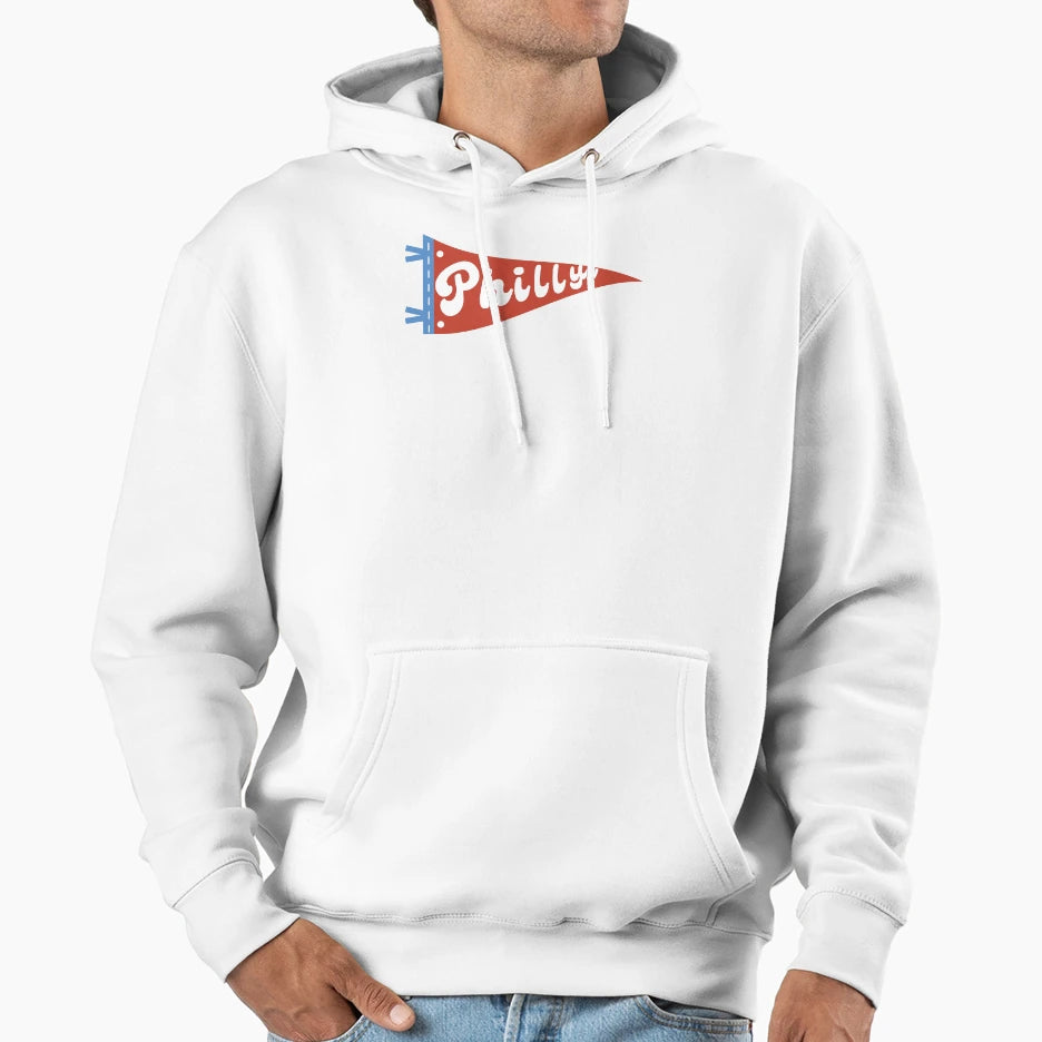 Philadelphia Banner Hoodie - Novelty Apparel for Adults - T-Shirt, Sweatshirt, Hoodie
