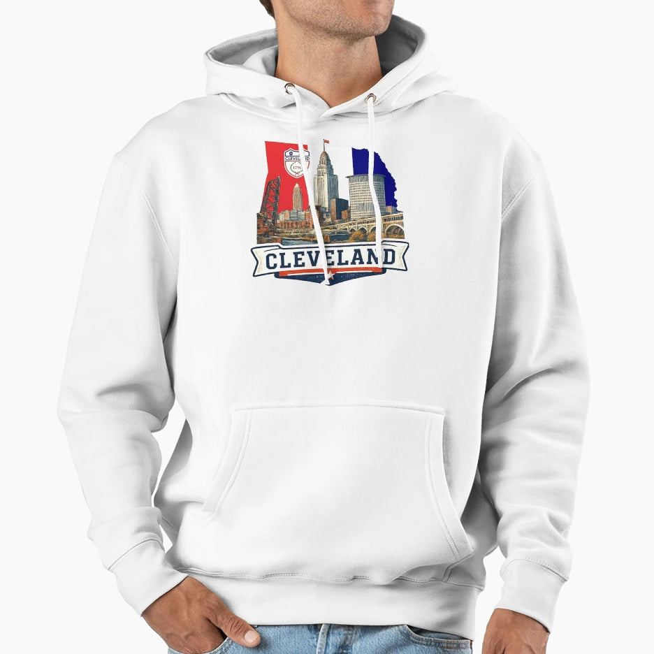 Cleveland Skyline Hoodie - Novelty Apparel Unisex - T-Shirt, Sweatshirt, Hoodie