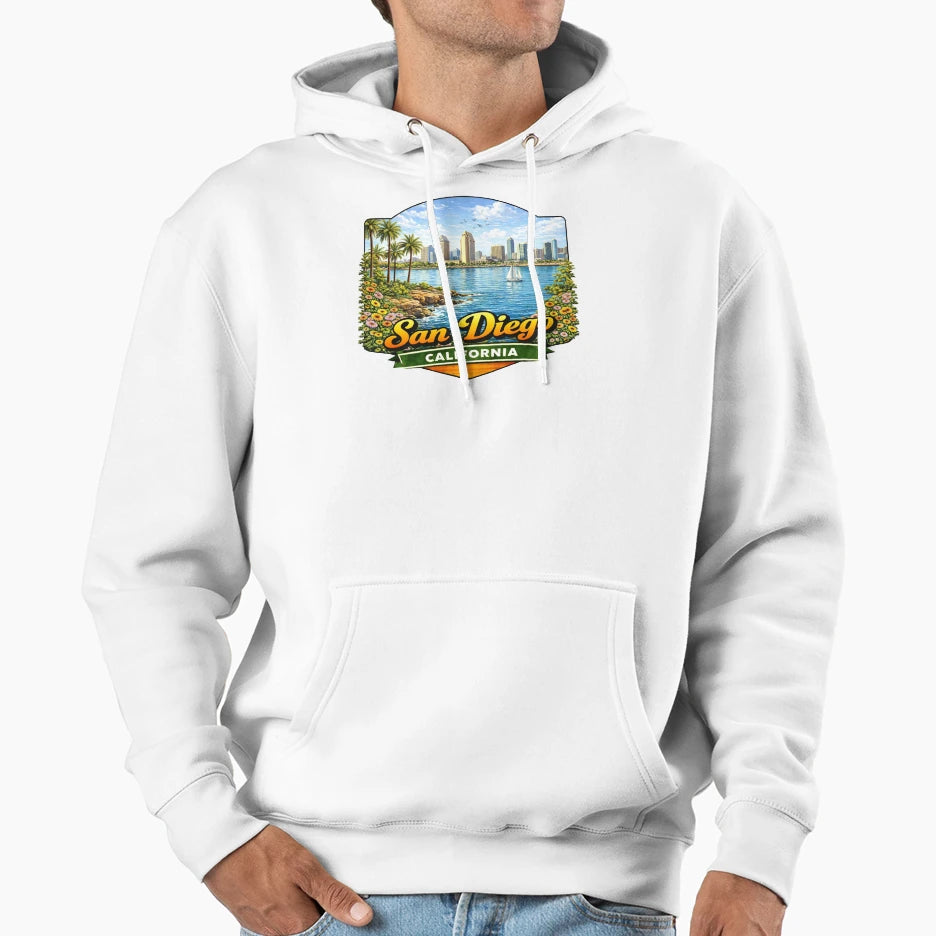 San Diego California Hoodie - Aesthetic Graphic Men Women - T-Shirt, Sweatshirt, Hoodie