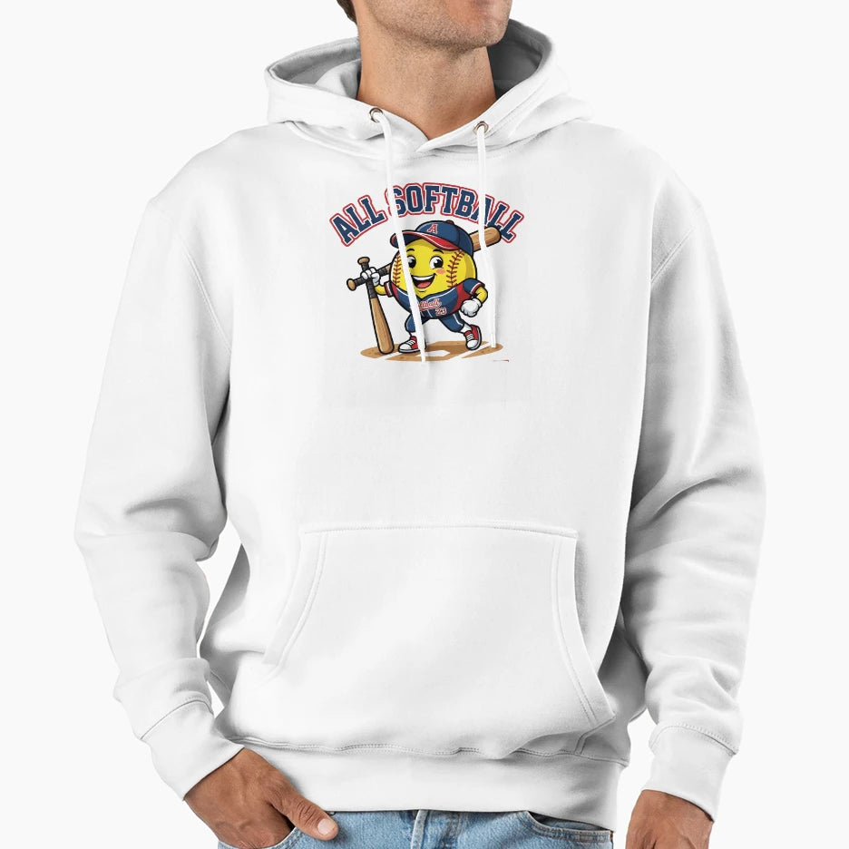 All Softball All Time Game Day Squad Vibes Hoodie - Minimalist Print Unisex - T-Shirt, Sweatshirt, Hoodie