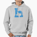 Lowercase H Light Blue Hoodie - Novelty Apparel Unisex - T-Shirt, Sweatshirt, Hoodie