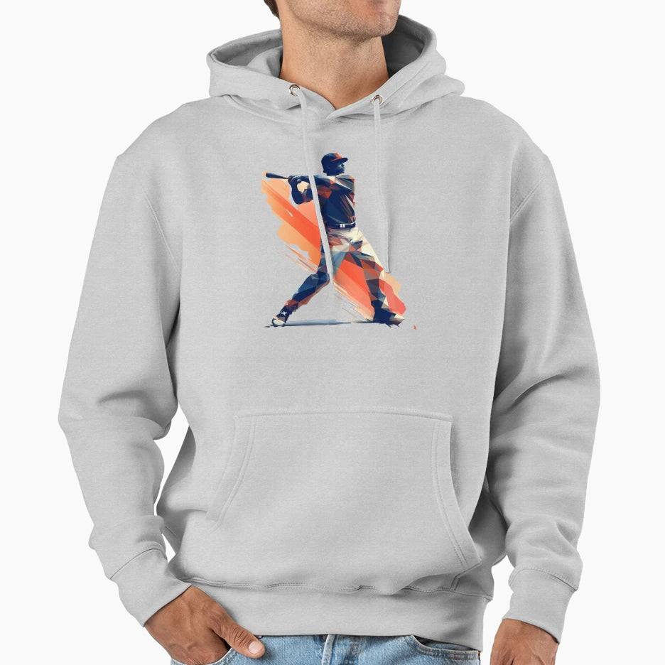 Baseball Player Hoodie - Novelty Apparel for Adults - T-Shirt, Sweatshirt, Hoodie